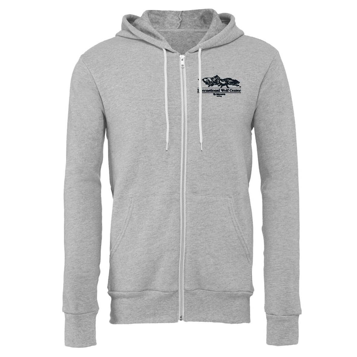 Logo Full Zip Hoodie Grey