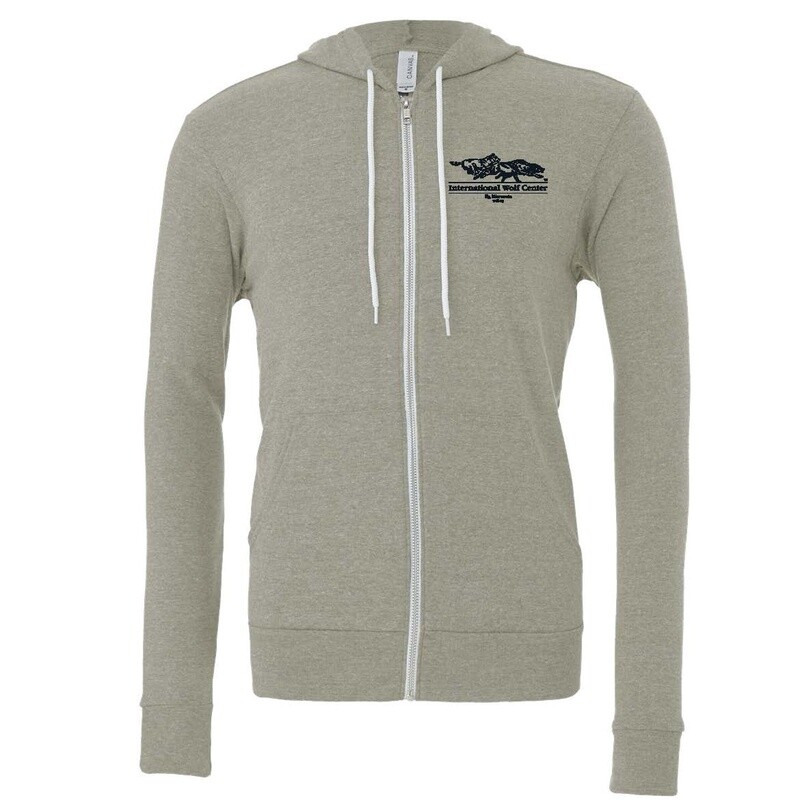 Logo Full Zip Hoodie Stone