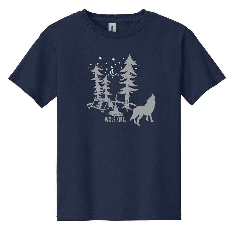 Glow-in-the-Dark Campsite Tee - Youth Navy
