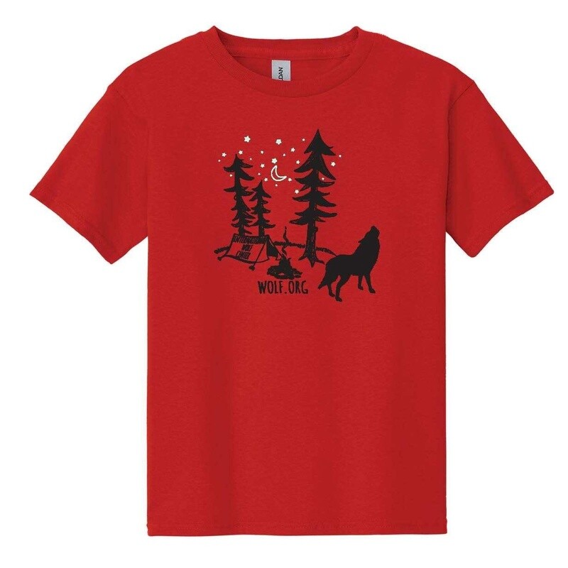 Glow-in-the-Dark Campsite Tee - Youth Red