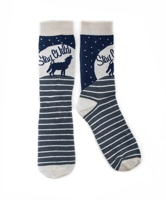 Howlin&#39; Wolf Blue Socks