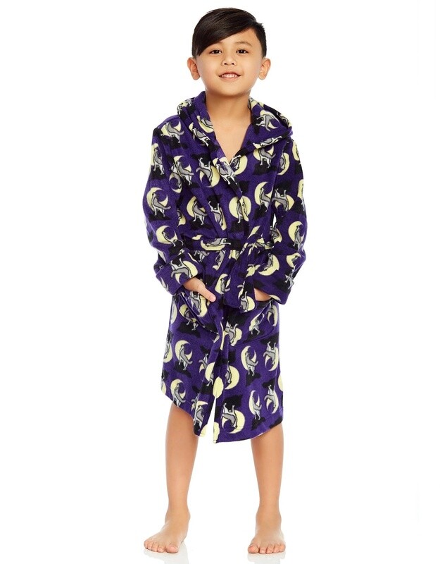 Kids Hooded Wolf Robe