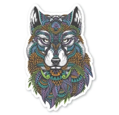 Intricate Wolf Acrylic Magnet