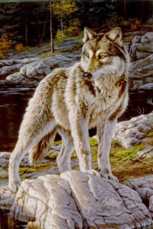 Garden Flag - Courage Wolf