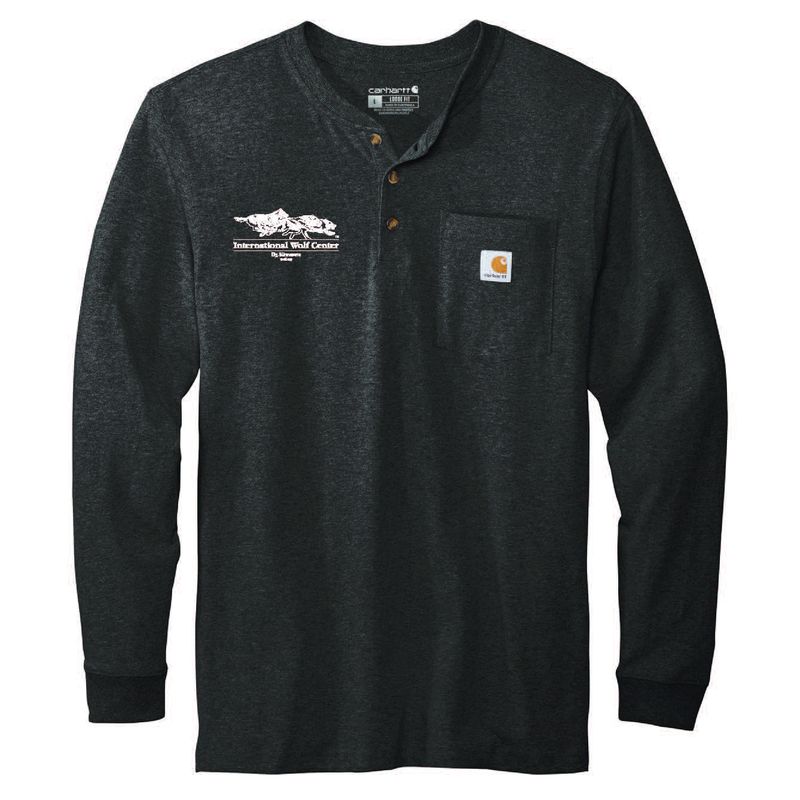 Carhartt Logo Henley Tee - Carbon Heather