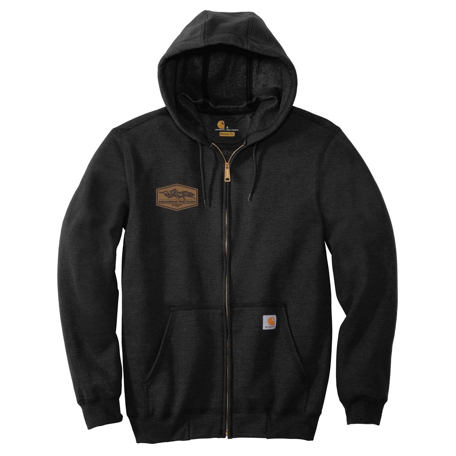 Carhartt Logo Full Zip Hoodie - Black