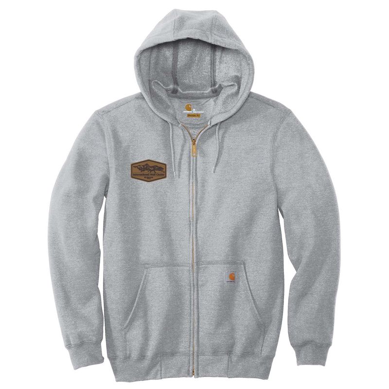 Carhartt Logo Full Zip Hoodie - Heather Grey