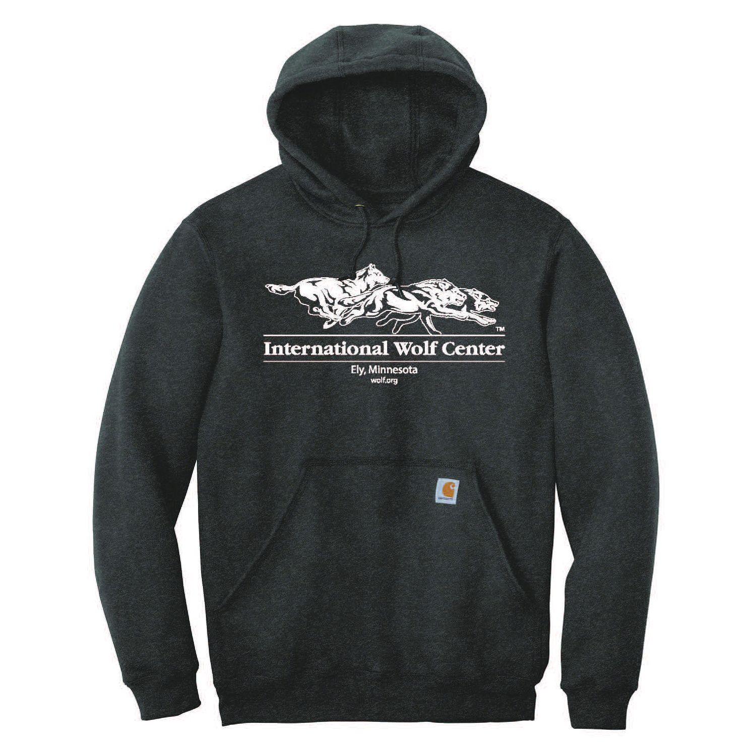 Carhartt Logo Hooded Sweatshirt - Carbon Heather
