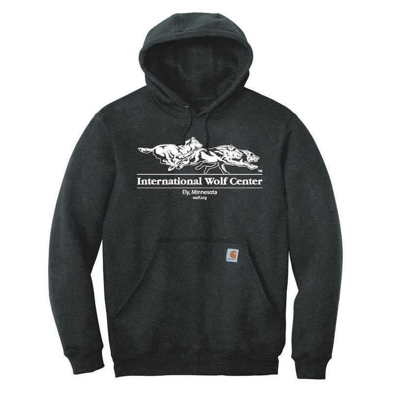 Carhartt Logo Hooded Sweatshirt - Carbon Heather