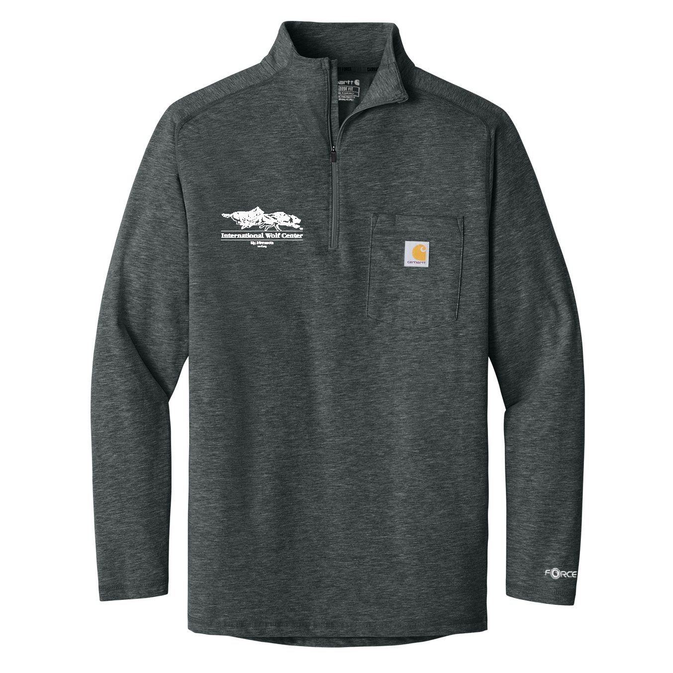Carhartt Logo 1/4 Zip - Carbon Heather