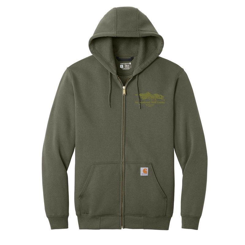 Carhartt Logo Full Zip Hoodie - Moss