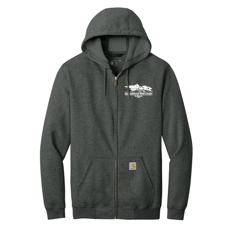 Carhartt Logo Full Zip Hoodie - Carbon Heather