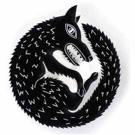 Black Wolf Pin