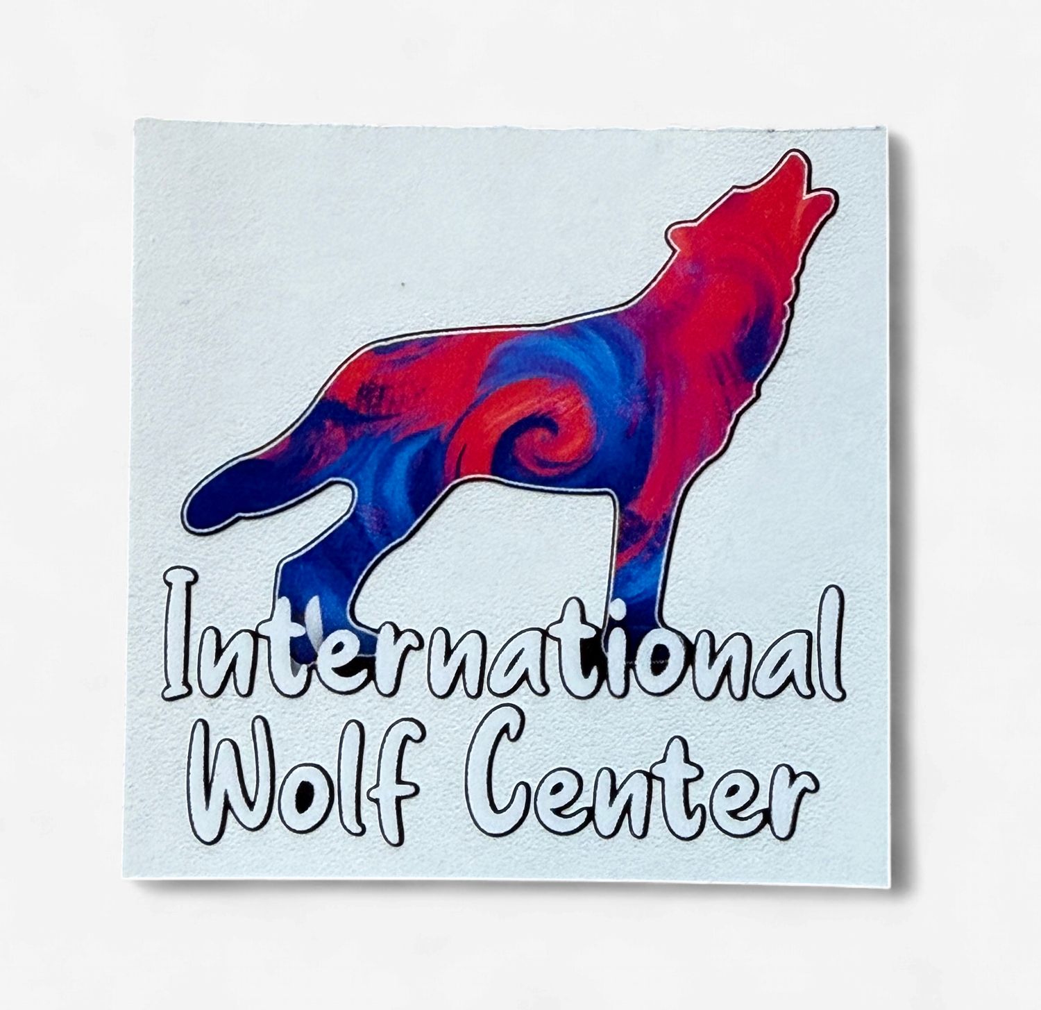 Color Swirls Standing Wolf - Mini