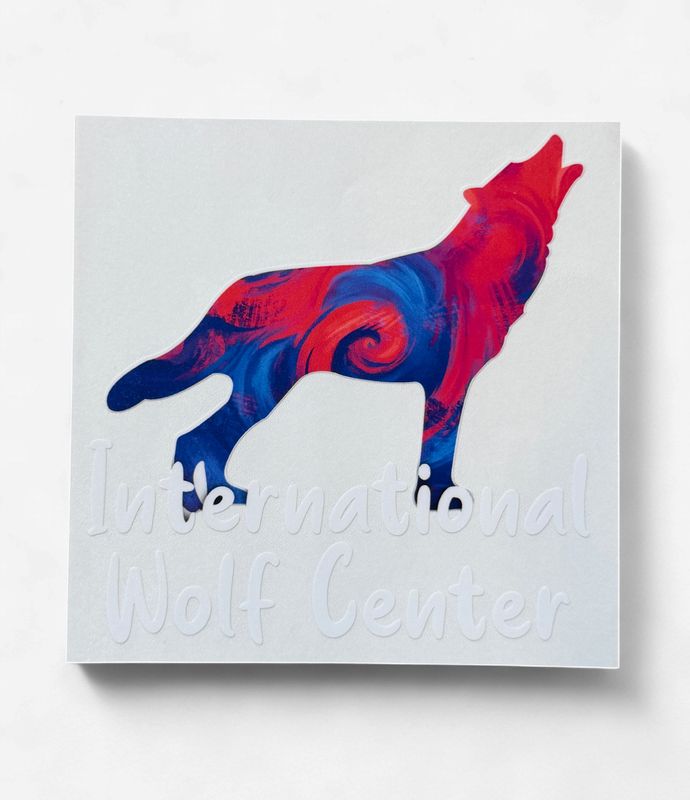 Color Swirls Standing Wolf - Standard