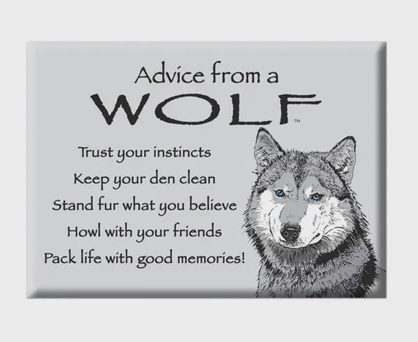 Advice from a Wolf Jumbo Magnet