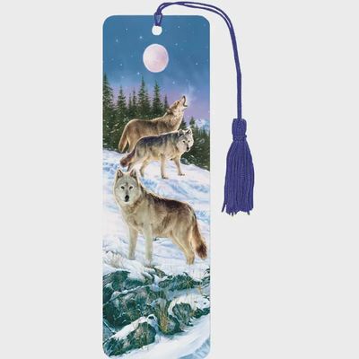 Wolves 3-D Bookmark
