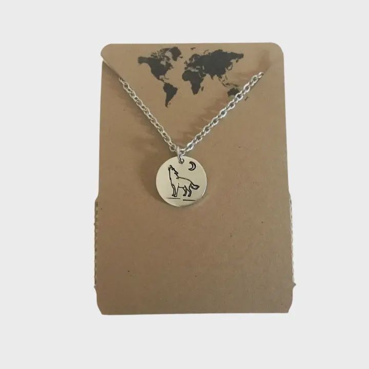 Howling Crescent Moon Necklace