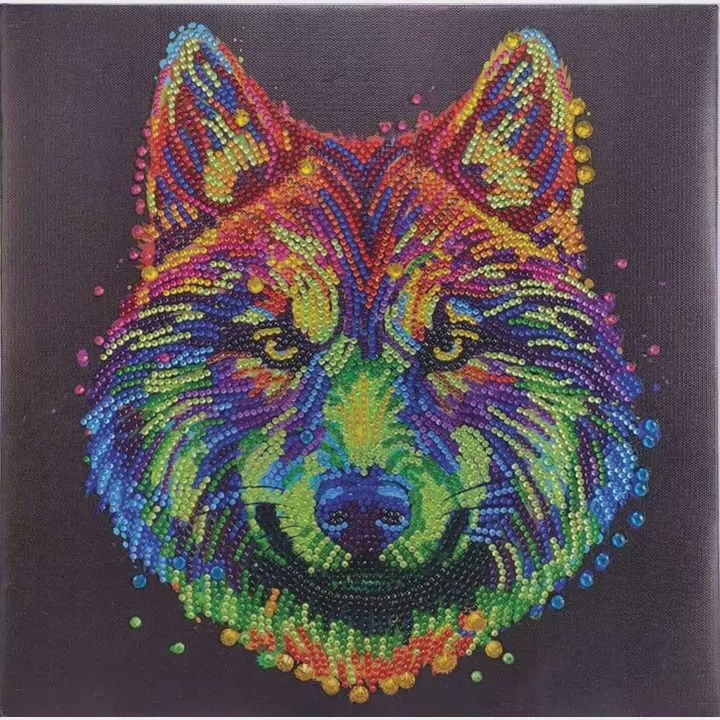 Crystal Art Kit - Colorful Wolf