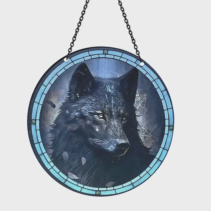 Black Wolf Suncatcher