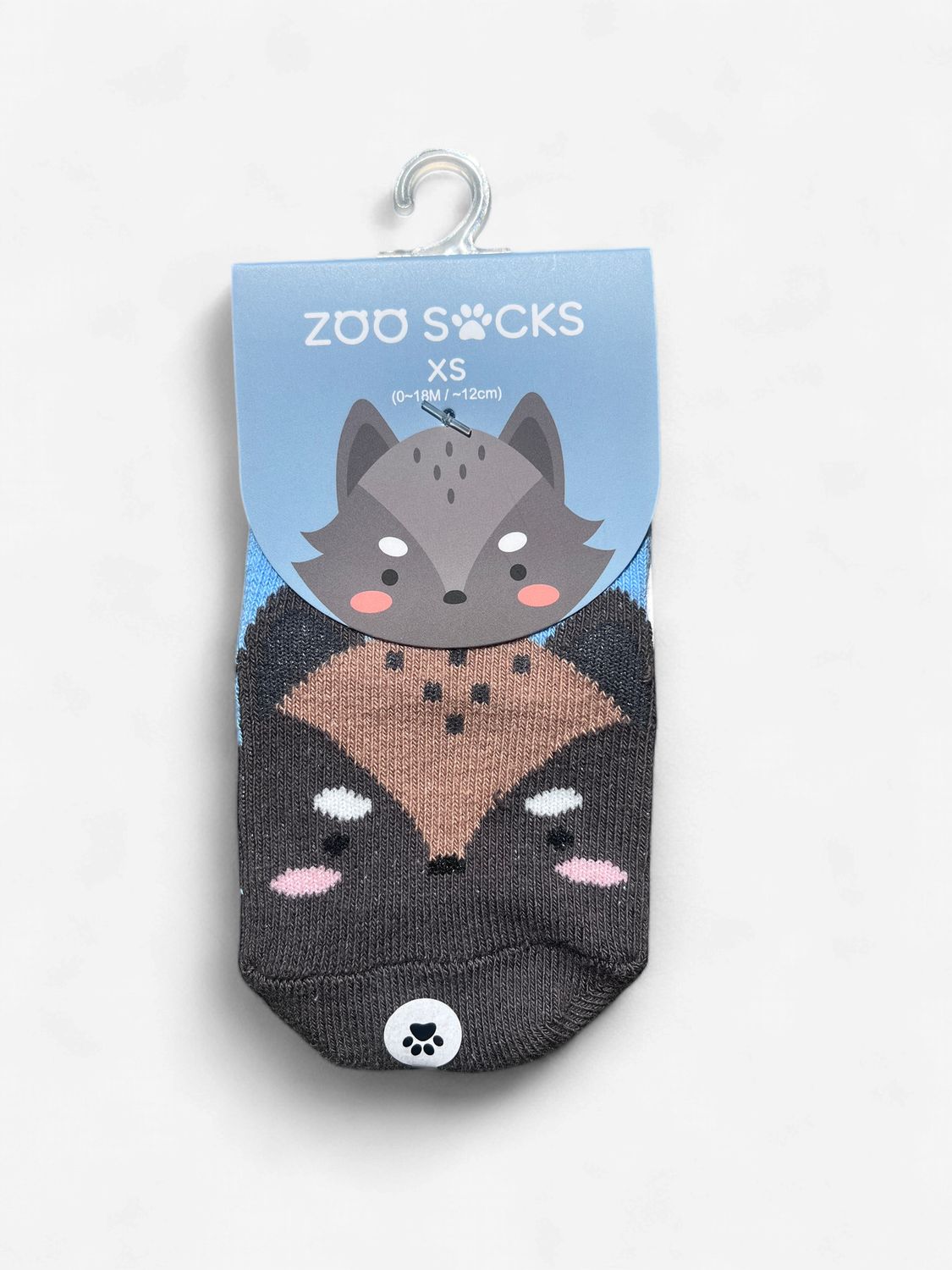 Wolf Zoo Baby Animal Socks, Size: XS (0~18M)
