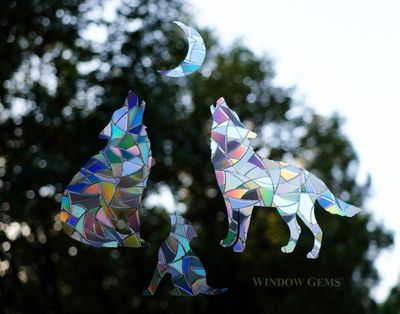 Wolf Window Clings