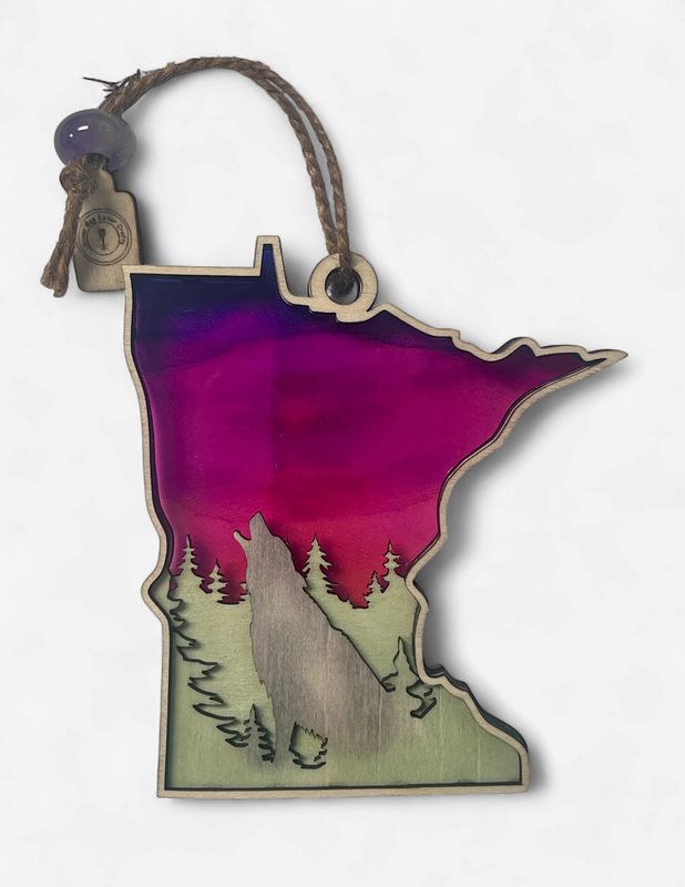 MN 3D Sunset Ornament