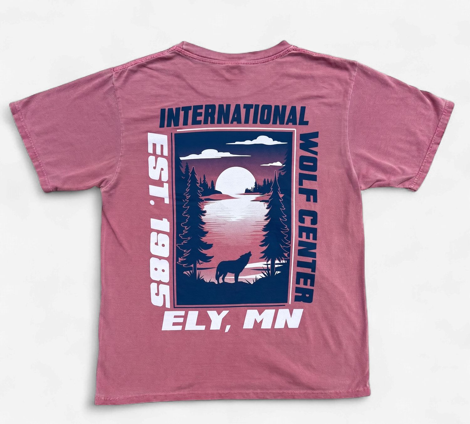 Lake Sunset Tee - Maroon, Size: S
