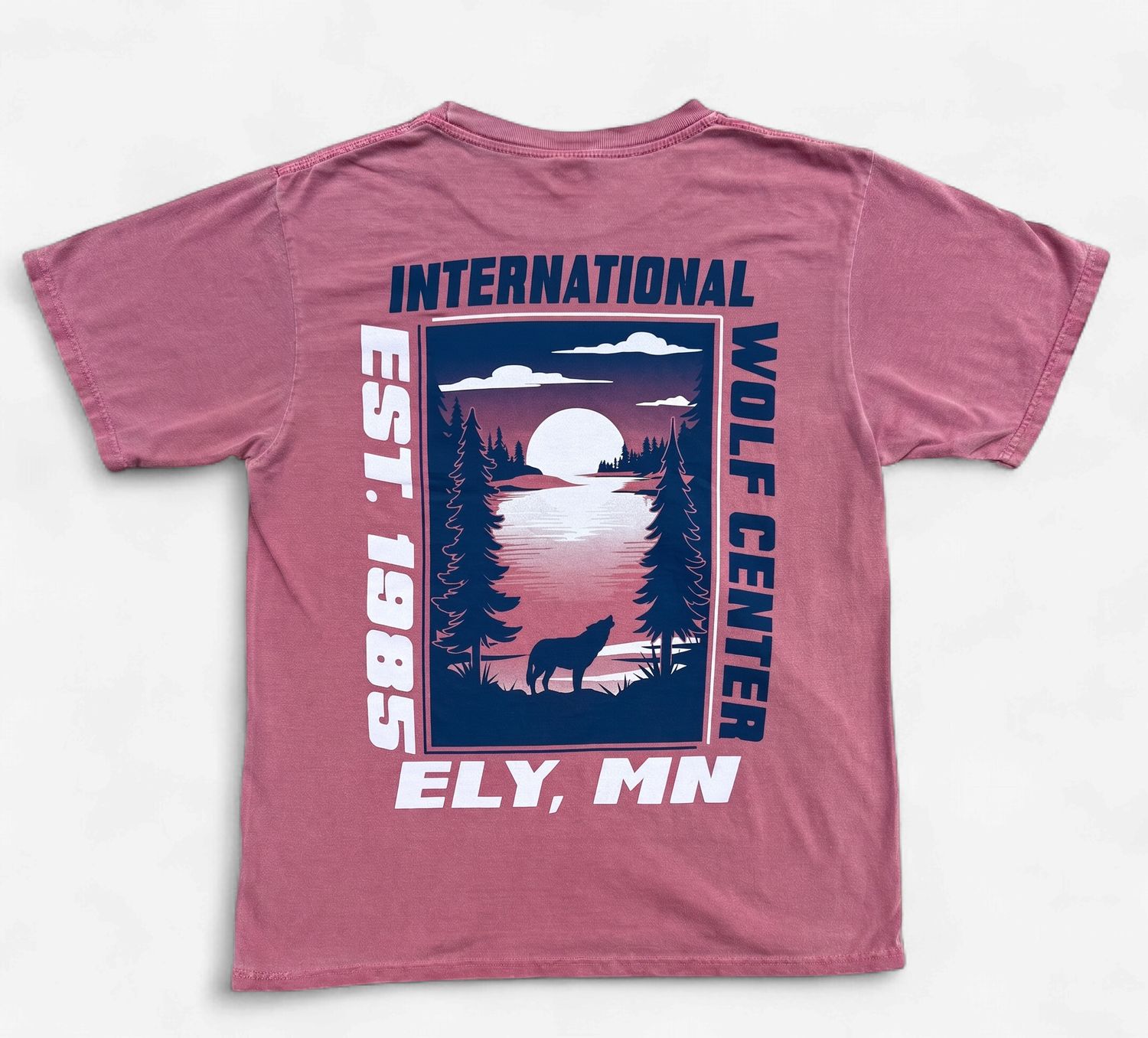 Lake Sunset Tee - Maroon, Size: S