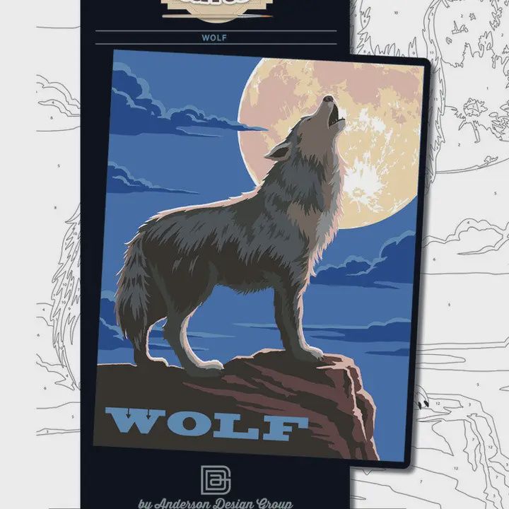 Wolf Paint by Number