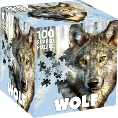 Wolf Shaped 100 Piece Puzzle