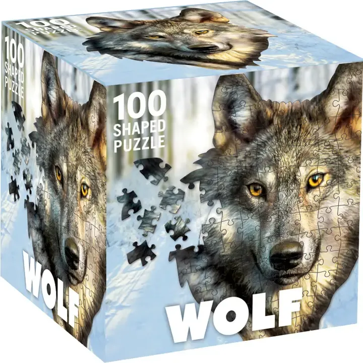 Wolf Shaped 100 Piece Puzzle