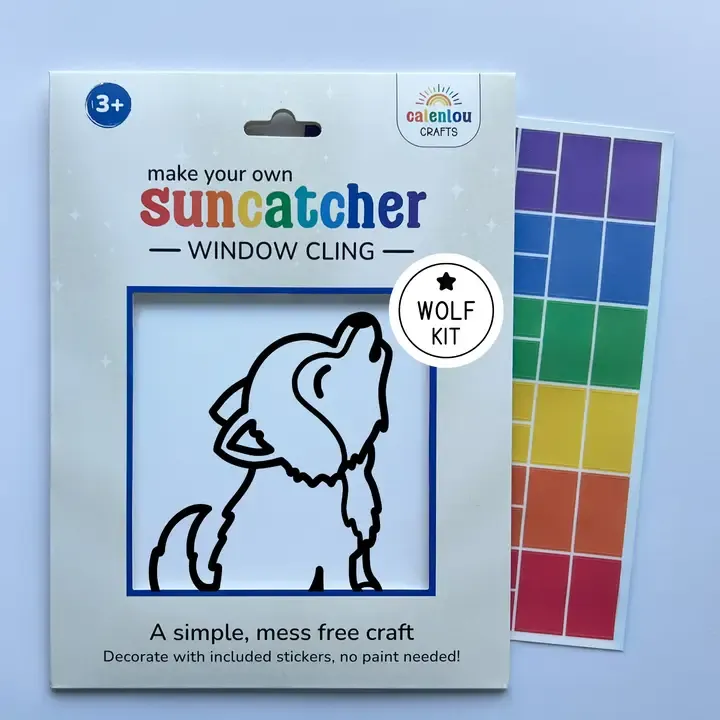 Wolf Suncatcher Sticker Craft Kit