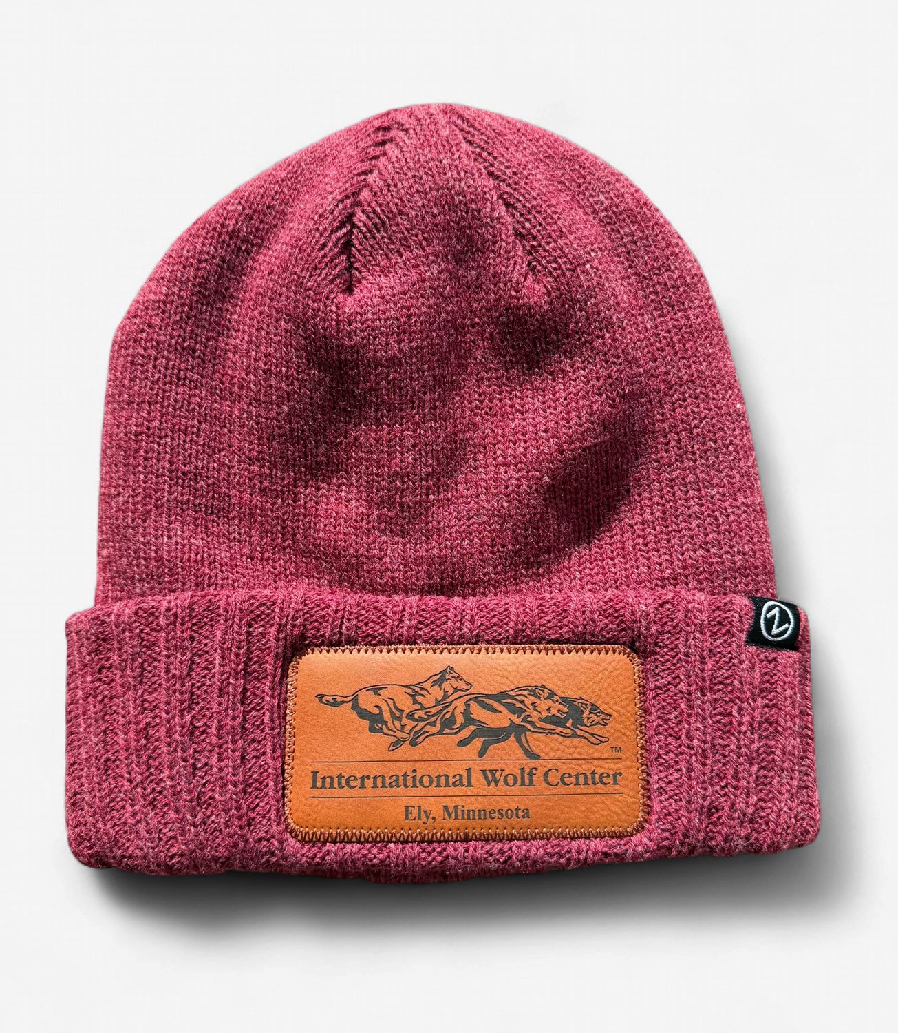 Logo Knit Cuff Beanie - Maroon