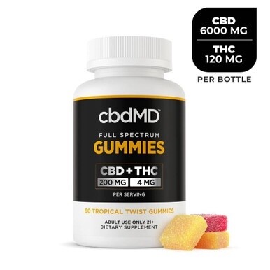 cbdMD Full Spectrum Gummies Tropical Twist 200mg CBD 4MG THC