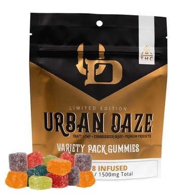 Urban Daze Delta 8 Infused Gummies Variety 50mg
