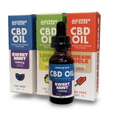 Urban Daze Broad Spectrum CBD Tincture Oil 1500MG 3 Flavors