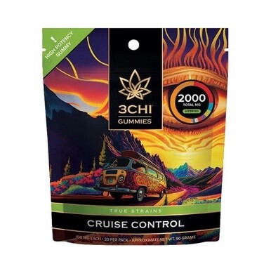 3Chi True Strains Gummies - Cruise Control - 2000mg / 20ct