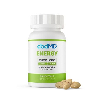 cbdMD Energy Softgels 15mg CBG 3mg THCV
