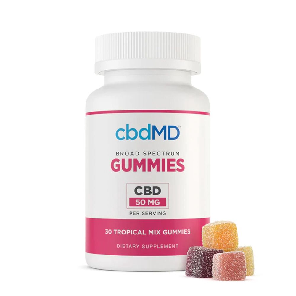 cbdMD Premium Broad Spectrum CBD Gummies Tropical Mixc