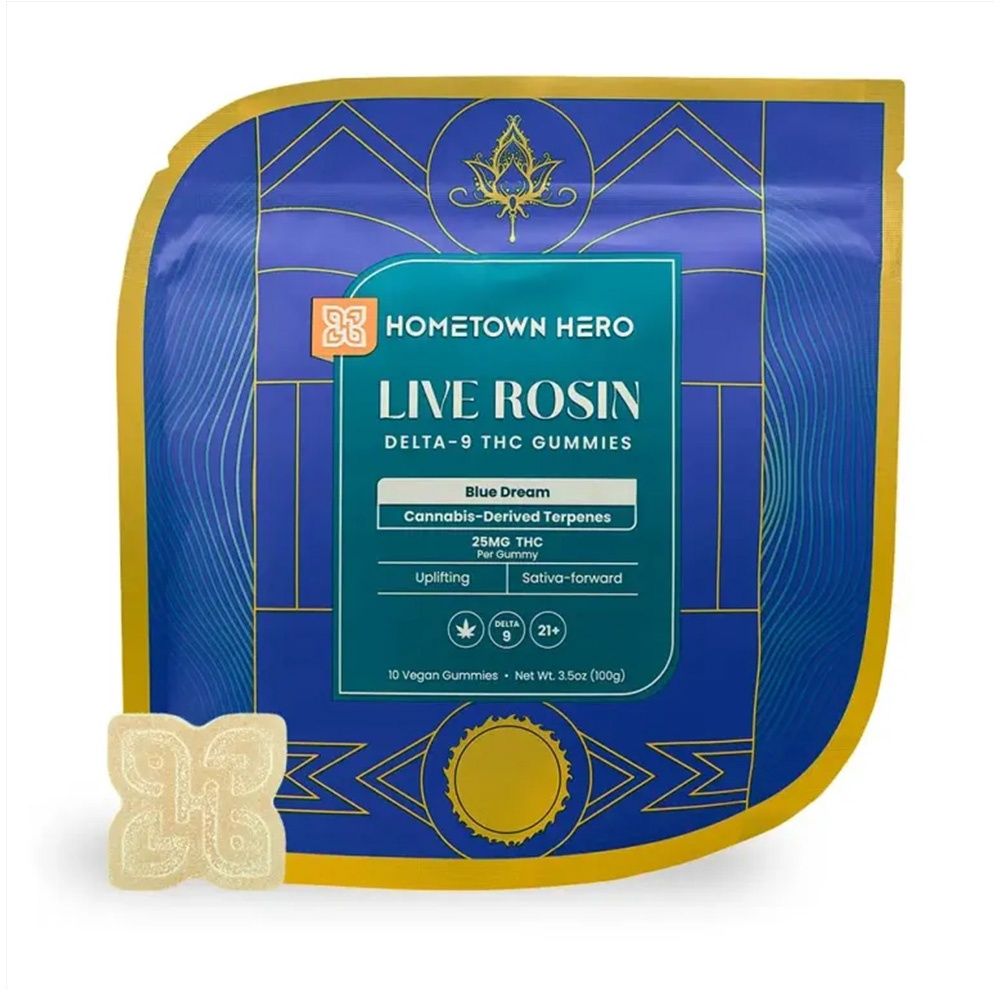 Hometown Hero Live Rosin Gummies 250mg THC, Variant: Blue Dream | Sativa