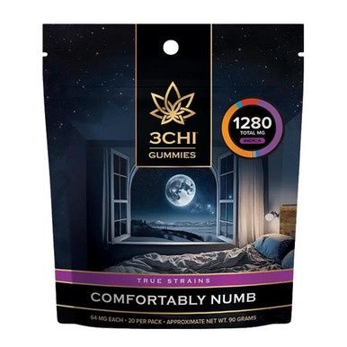 3Chi True Strains Gummies Comfortably Numb 1280mg Delta 8 THC