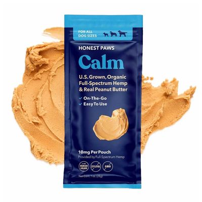 Calming CBD Peanut Butter Pouch for Dogs from Honest Paws