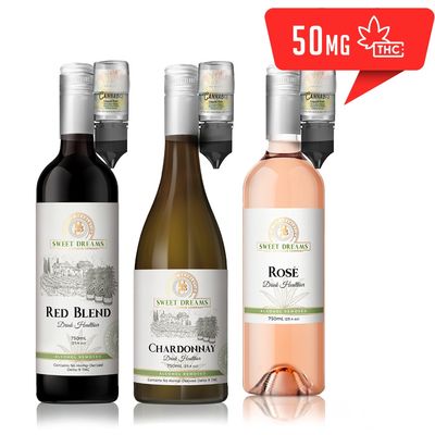 Sweet Dreams Non-Alcoholic Wines with 50mg THC Drops Sweet Dreams Non-Alcoholic Wines with 50mg THC Drops