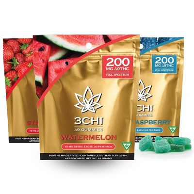 3Chi Delta 9 THC Gummies, 10mg per serving, 200mg total