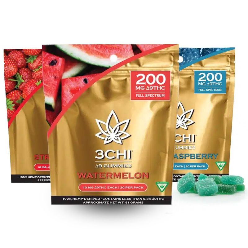 3Chi Delta 9 THC Gummies, 10mg per serving, 200mg total