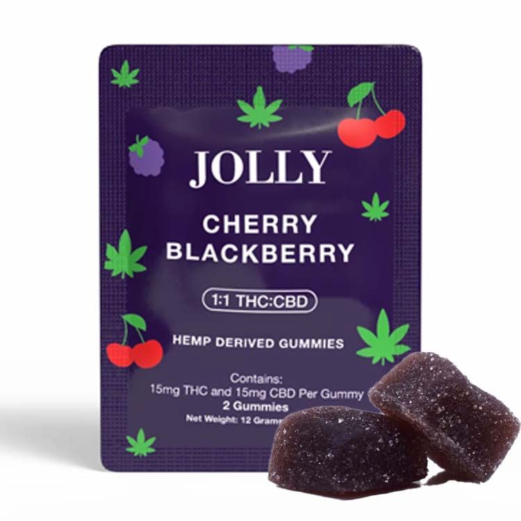 Jolly 1:1 Gummy 2-Pack 60MG Total, Flavor: Cherry Blackberry