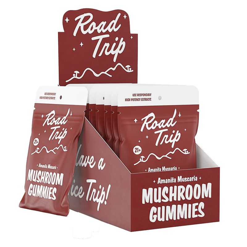 Road Trip Mushroom Gummies Amanita Muscaria Magic Mushroom Blend