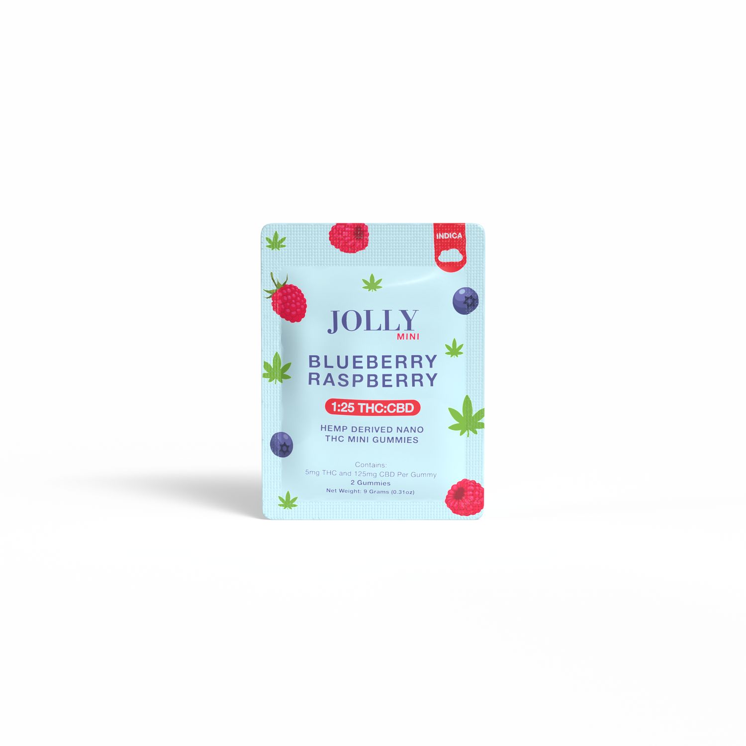 Jolly 1:25 Blueberry Raspberry Gummy 2-Pack 260MG Total