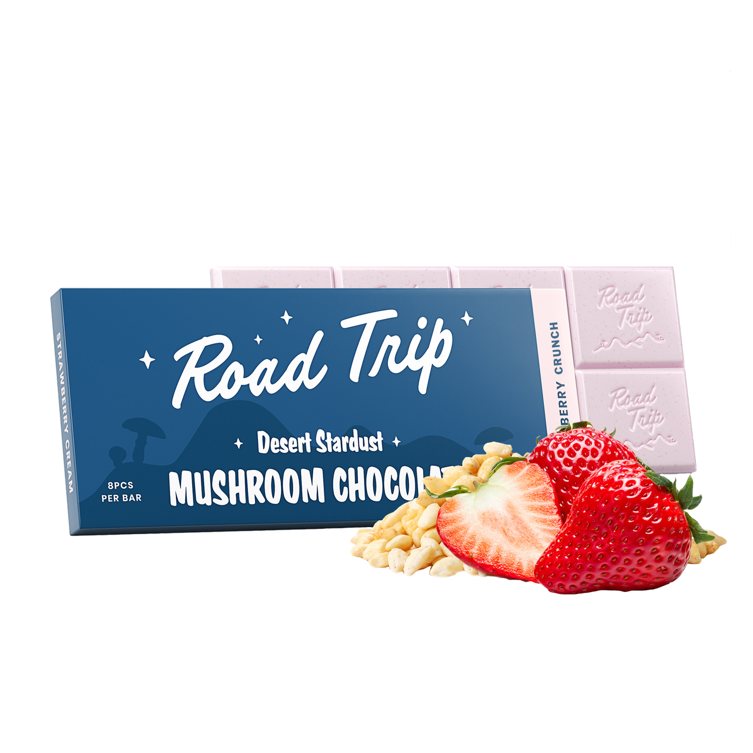 Road Trip Mushroom Chocolate - Strawberry Crunch